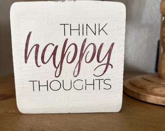 Blok słów „Myśl o szczęśliwych myślach”