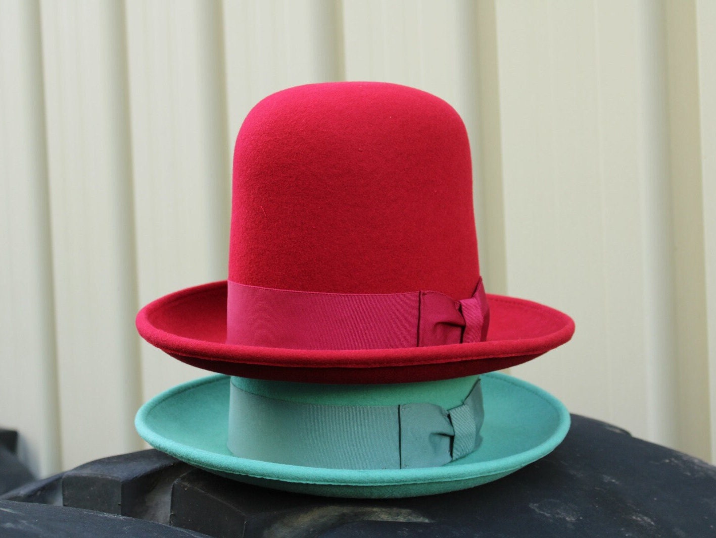 TALL BOWLER HAT Erykah Badu Hat 100 Wool Bowler Hat Top Etsy UK