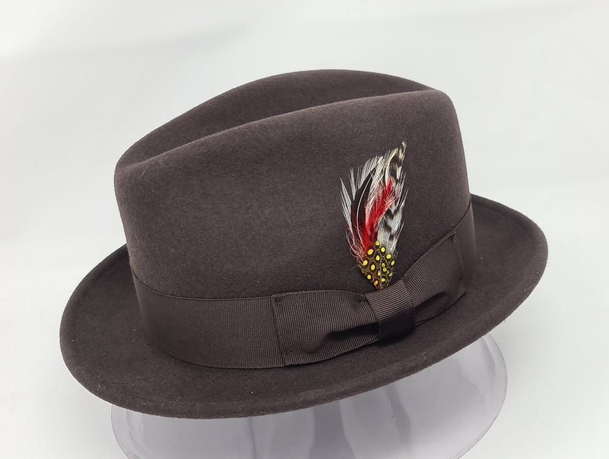 Trilby Hat Premium C Crown Trilby Hat for Men Unisex Short Etsy