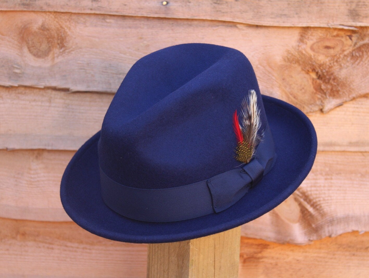 Trilby Hat Premium C Crown Trilby Hat for Men Unisex Short Etsy