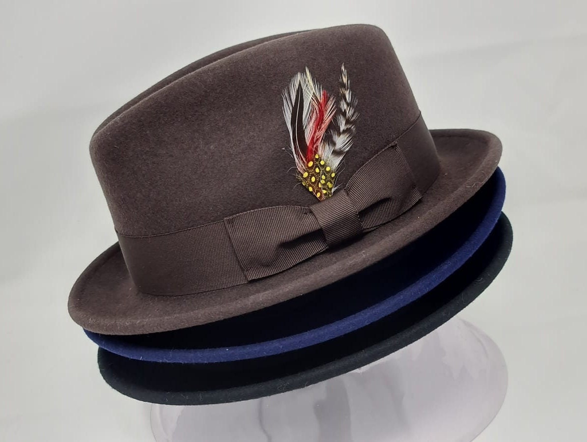 Trilby Hat Premium C Crown Trilby Hat for Men Unisex Short Etsy