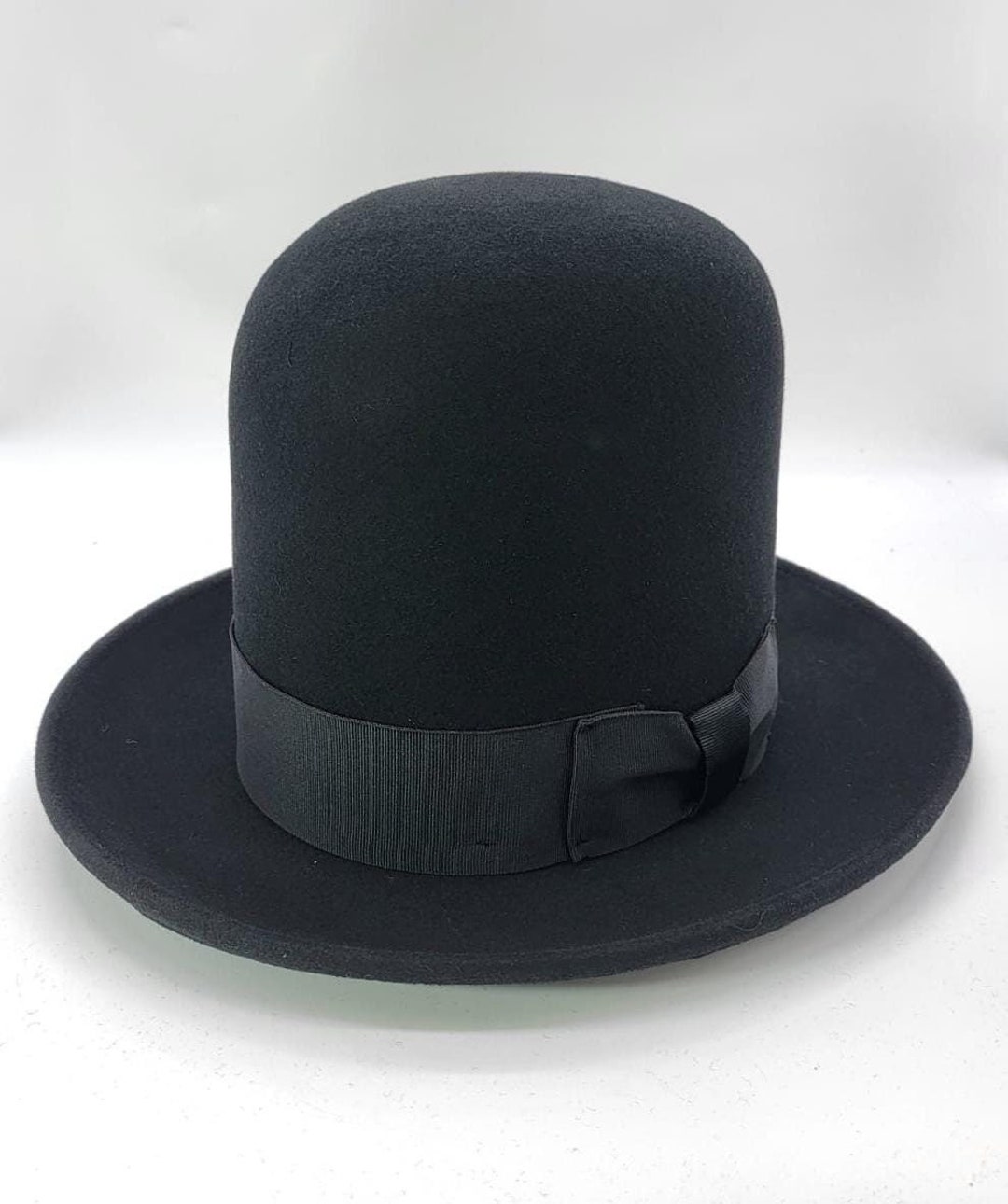 Very Tall Bowler Hat, Tall Bowler Feather Hat, Black Tall Blower Hat