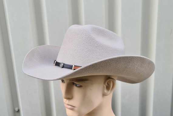 Cowboy Hat Premium Wool Felt Western Cowboy Hat Wide Brim Hat for Men Women  Cowgirl Hat Cattleman Cowboy Hat Silver Belly 3 Colours S/XL 