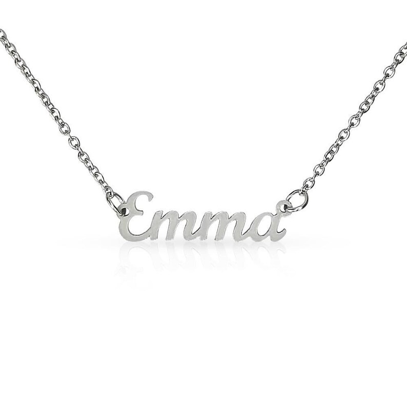 Custom Name Necklace Silver Jewelry Personalized Chain Etsy