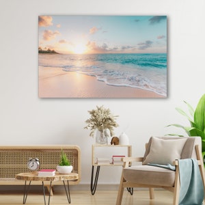 Tempered Glass Sea and Waves Wall Art: Modern Home Decor