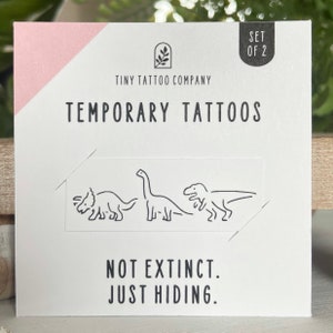 Funny Dinosaur Temporary Tattoos | Funny Gift for Friend | Gift for kids | Matching Tattoos | Fake Tattoo