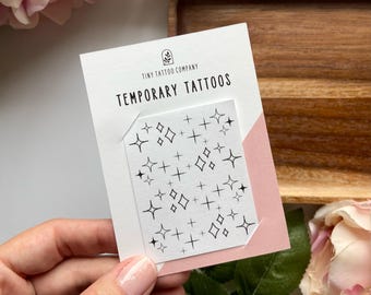 Minimalist Sparkle Temporary Tattoos | Stardust Tattoo | Dainty Tattoo | Minimalist Tattoo | Micro Tattoo | Star Tattoo | ACOTAR Tattoo
