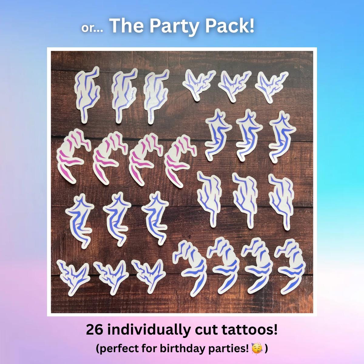 Set De 3 Tatuajes Temporales Holográficos Estilo Demon – Pegatinas Para Cosplay, Fiestas Temáticas Y Halloween