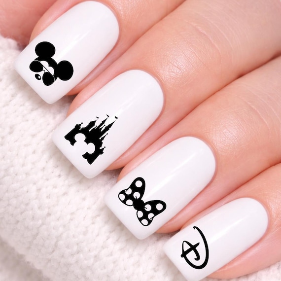 Disney Nail Decals | Temporary Tattoos for Nails | Mickey & Minnie Tattoos | Nail Art