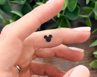 Tiny Disney Tattoos | Micro Tattoos | Mickey & Minnie | Disney World Accessories | Disneyland Accessories | Disney Gift | Minimalist Tattoo