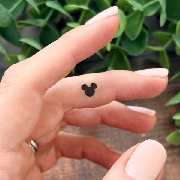 Tiny Disney Tattoos | Micro Tattoos | Mickey & Minnie | Disney World Accessories | Disneyland Accessories | Disney Gift | Minimalist Tattoo