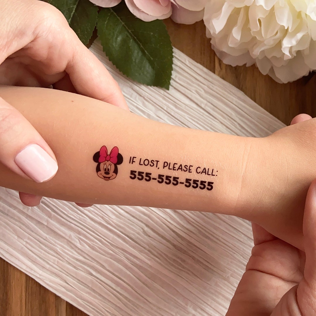 Child Safety Temporary Tattoo Emergency Contact Temporary Tattoos