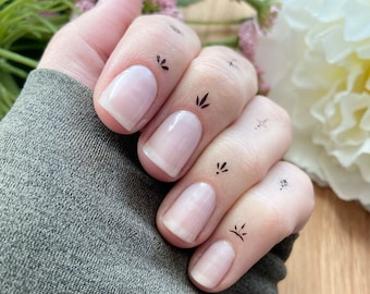 Ornamental Finger Temporary Tattoos | Set of 30 | Finger Tattoo | Henna Tattoo | Minimalist Tattoo | Micro Tattoo | Tiny Tattoo Design