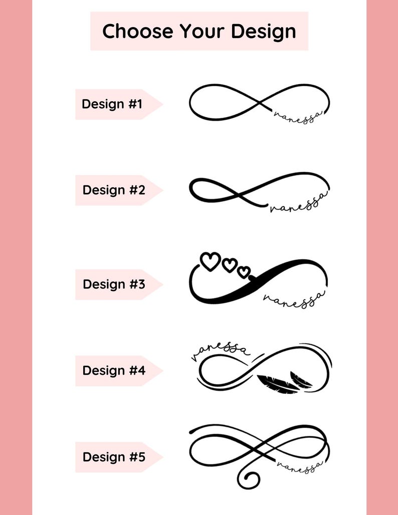 Custom Infinity Temporary Tattoos | Infinity Symbol Tattoo ...