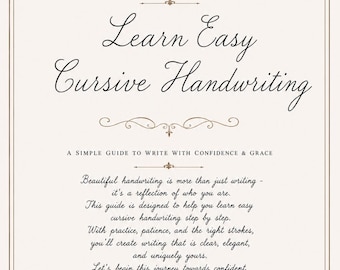 Cursive Handwriting Practice Worksheet | Motivational Sentences | Printable Tracing Worksheet | PDF Instant Download | Homeschool & Classroo