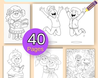 GitteTV Colouring PDF Book | 40 Pages Fun Art Activity (Digital Download)
