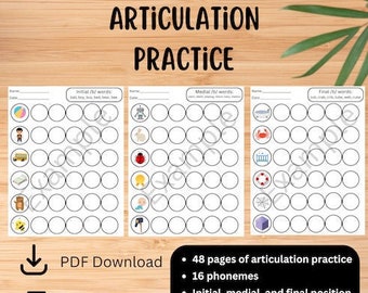 printing for homework Articulation Practice | No Prep Homework | Dot Paint | Coloring | PDF Download