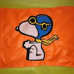 10"x15" Snoopy Red Baron Flaga bezpieczeństwa ATV UTV Side x Side ŻAGLOWCĘ Jeep rower kajak wózek golfowy