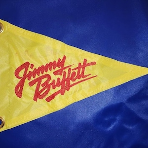 10"x13,5" Jimmy Buffett Custom Triangle Safety Flag ATV UTV Side x Side ŻAGLOWCĘ Jeep rower kajak wózek golfowy