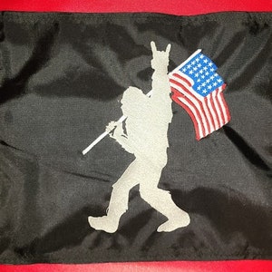 12"x18" Patriotic Bigfoot  Safety Flag for UTV TRUCK BOAT Jeep SxS Boat Golf Cart