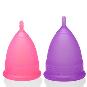 Menstrual Cup (Small or Large) | Light to Heavy Flow Flexible Silicone Softcup |  Reusable, Soft, Medical-Grade Silicone Period Cups