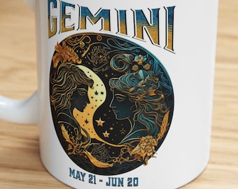 Zodiac Horoscope Mug, Gemini Zodiac Mug, Gemini Astrology Gift, Astrology Mug, Zodiac Birthday Gift, Gift For Gemini, Gemini Birthday Gift