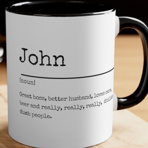 Personalized Name Definition Coffee Mug, Personalize Name Mug With Custom Definition, Custom Name Mug, Name Meaning Cup, Name Definition Mug