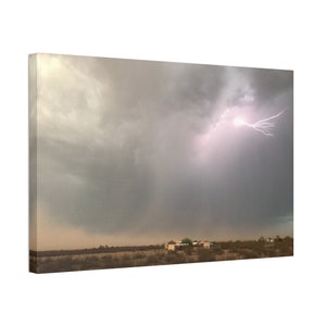 Desert Lightning, Monsoon Lighting from an Approaching Thunderstorm, Canvas Stretched, 1.5&#39;&#39;