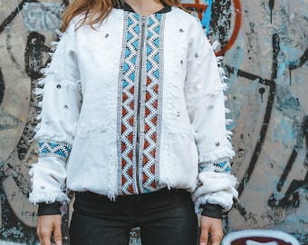 Boho, Berbère, Fait main, Veste Boho, Unisexe, Vêtements écologiques, Vêtements durables