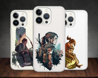 Ellie Joel The Last Series Fan Art Game phone case for iPhone 14 13 Pro Max 12 11 X XS 8 7, fits Samsung S20 FE, S21 Ultra, A12, Huawei P30