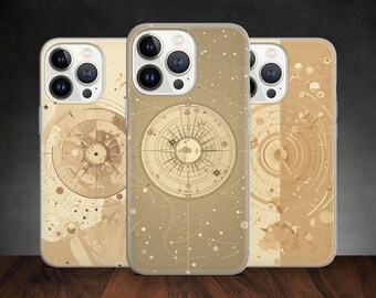 Custodia per telefono con mappa stellare celeste astrologica per iPhone 15 Pro 14 Plus 13 Pro Max 12 11 SE 2022, adatta a Samsung S23 S20 FE S24 Google Pixel 6A 7A 8
