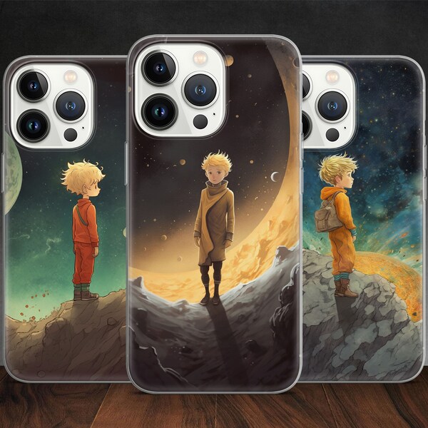 De kleine prins Asteroid B612 geïnspireerd telefoonhoesje voor iPhone 15 Pro 14 Plus 13 Pro Max 12 11 SE, past op Samsung S23 FE S24 Google Pixel 7A 8