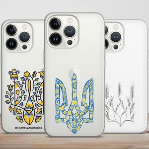 Ukraine Emblem (Profit Donated) phone case for iPhone 14 13 Pro Max 12 11 X XS 8 7, fits Samsung S20 FE, S21 Ultra, A12, Huawei P30 Pro