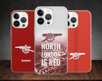 The Gunners Fan Football Soccer Premier league phone case for iPhone 14 13 Pro Max 12 11 X XS 8 7, fits Samsung S20 FE, S21 Ultra, Huawei