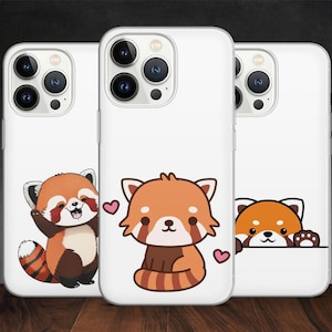 Funda de teléfono con diseño de panda rojo para iPhone 15, 14, 13 Pro Max, 12, 11, X, XS, SE, compatible con Samsung S24, S23+, Ultra, S21, S20 FE, Pixel 5, 6, 7A, 8 Pro