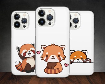 Red Panda Cute Animal Baby Phone case for iPhone 15 14 13 Pro Max 12 11 X XS SE, fits Samsung S24 S23+ Ultra  S21 S20 FE, Pixel 5 6 7A 8 Pro