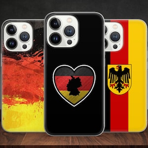 Germany Deutschland Country Flag Patriot phone case for iPhone 14 13 Pro Max 12 11 X XS 8 7, fits Samsung S20 Fe, S21 Ultra, Huawei P30 Pro