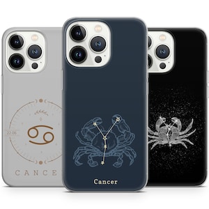Etui na telefon ze znakiem zodiaku Rak Astrologia Gwiazdy na iPhone'a 15 14 13 Pro Max 12 11 X XS 8 7, pasuje do Samsung S20 FE, S21 Ultra, A12, Huawei, Pixel