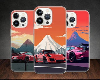 German Luxury 911 GT3 992 918 Sports Car phone case for iPhone 14 13 Pro Max 12 11 X XS Xr 8 7 6, fits Samsung S20 FE, S21 Ultra, Huawei P30