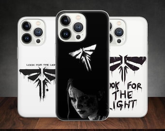 Ellie The Last Series Video Game Emblem phone case for iPhone 14 13 Pro Max 12 11 X XS 8 7, fits Samsung S20 FE, S21 Ultra, A12, Huawei P30