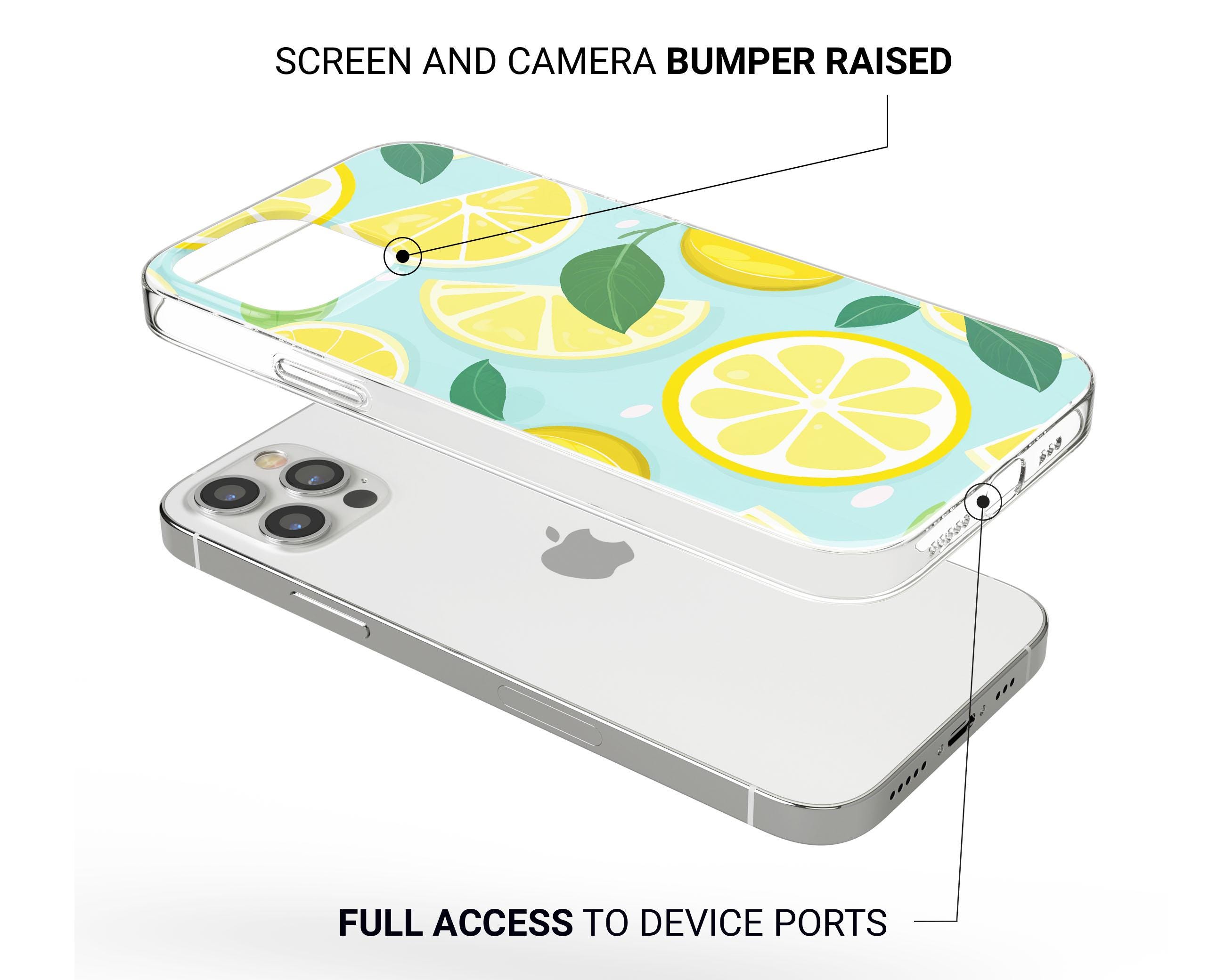 アップルレモン⭐︎ レモン柄 ネイチャースライス ジュースアート 携帯ケース iPhone