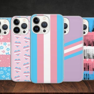 LGBTQ+ Transgender Flag Art Love Pride phone case for iPhone 14 13 Pro Max 12 11 X XS 8, fits Samsung S20 FE, S21 Ultra, A12, Huawei P30 Pro