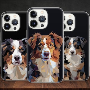 Australian shepherd Dog Pet Cute 3D shape Art phone case for iPhone 14 13 Pro Max 12 11 X XS 8, fits Samsung S20 FE, S21 Ultra, A12, Huawei