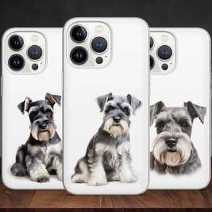 Custodia per telefono con motivo Schnauzer nano, adorabile e divertente, per iPhone 14, 13 Pro Max, 12, 11 X, XS, 8, compatibile con Samsung S20 Fe, S21 Ultra, Huawei