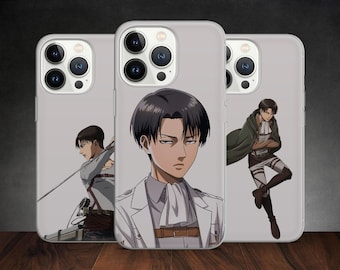 Titans Levi Ackerman Anime Manga Eren Attack Phone case for iPhone 15 14 13 Pro Max 12 11 X XS, fits Samsung S20 FE, S21 Ultra, Pixel 6 7A 8