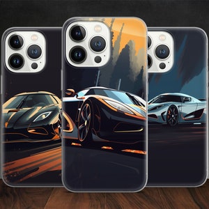 Agera RS Swedish Luxury Hyper Sports Car GT phone case for iPhone 14 13 Pro Max 12 11 X XS 8 7, fits Samsung S20 Fe, S21 Ultra, Huawei P30