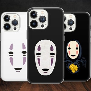 No-Face Anime Art Spirited Hayao Lo-Fi Design Phone case for iPhone 14 13 Pro Max 12 11 X XS 8, fits Samsung S20 FE, S21 Ultra, A12, Huawei