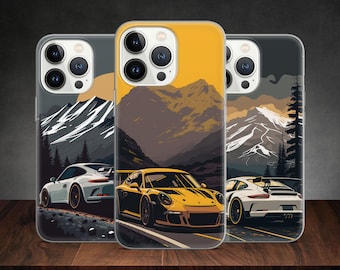 Funda de teléfono Lo-FI German Luxury 911 GT3 Sports Car para iPhone 14 13 Pro Max 12 11 X XS 8 7, compatible con Samsung S20 FE, S21 Ultra, Huawei