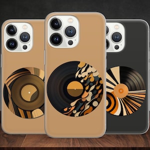 Vinyl Record Abstract Surreal Art phone case for iPhone 14 13 Pro Max 12 11 X XS 8 7, fits Samsung S20 FE, S21 Ultra, A12, Huawei P30 Pro