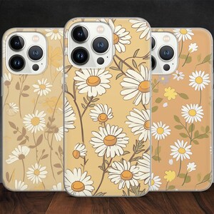 Chamomile Flower Pattern phone case for iPhone 14 13 Pro Max 12 11 X XS 8 7, fits Samsung S20 FE, S21 Ultra, A12, A54 Huawei, Pixel XL 7A 6